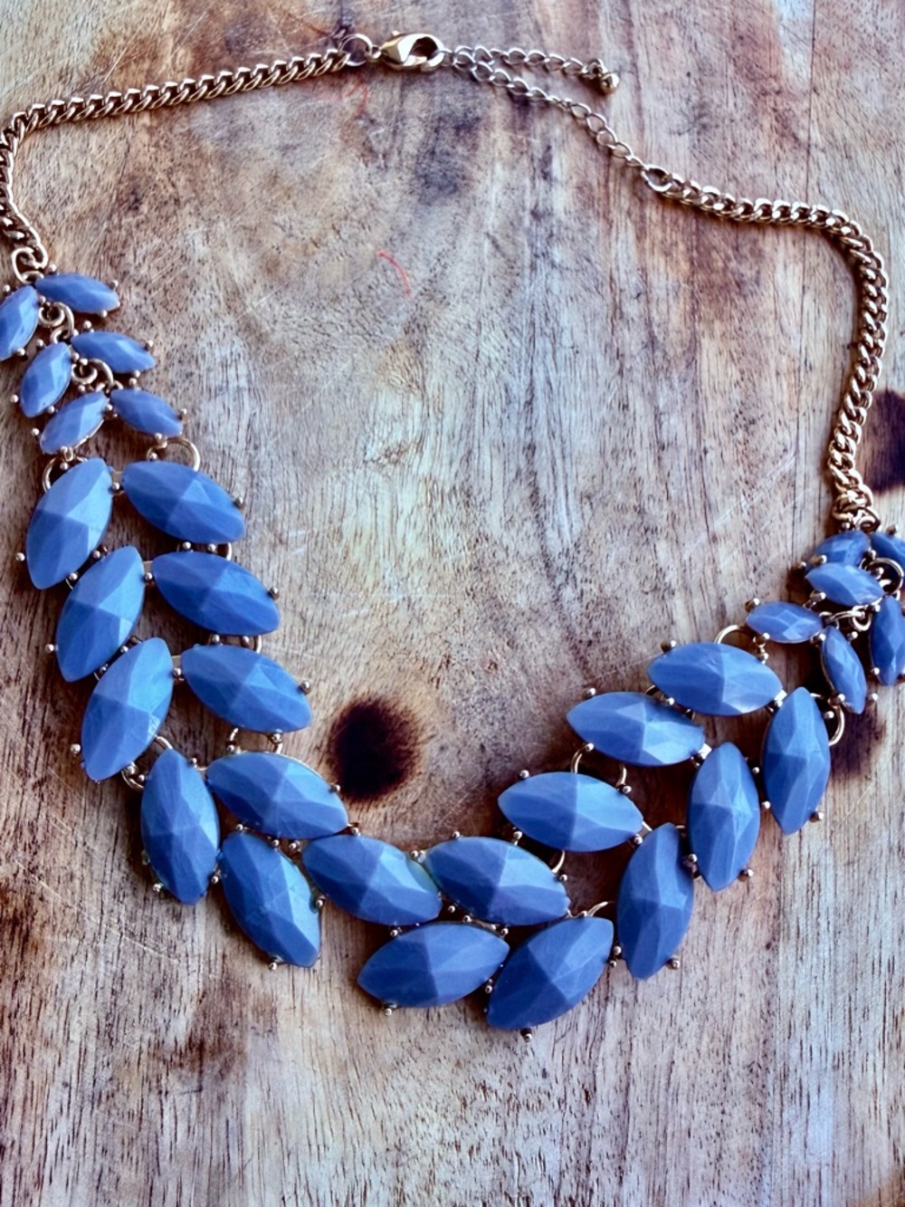 Blue Statement Bib Necklace - Brand Unspecified